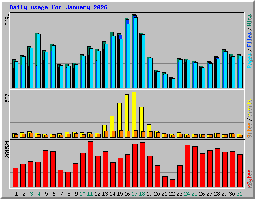 Daily usage for January 2026