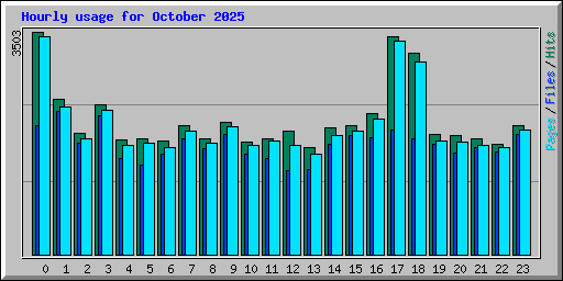 Hourly usage for October 2025