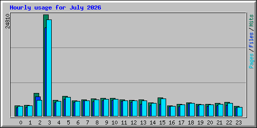 Hourly usage for July 2026