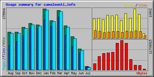 Usage summary for camaleonti.info